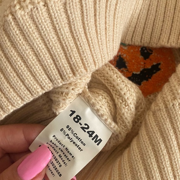 Cream Knit Pumpkin Cardigan - Picture 4 of 4